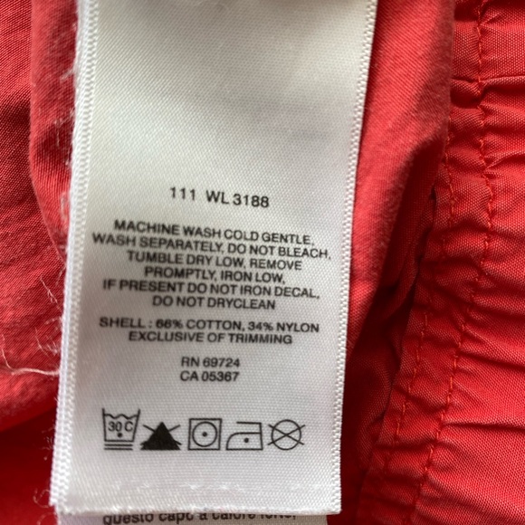 Columbia windbreaker pullover quarter zip hooded high collared red spring coat - Picture 8 of 10